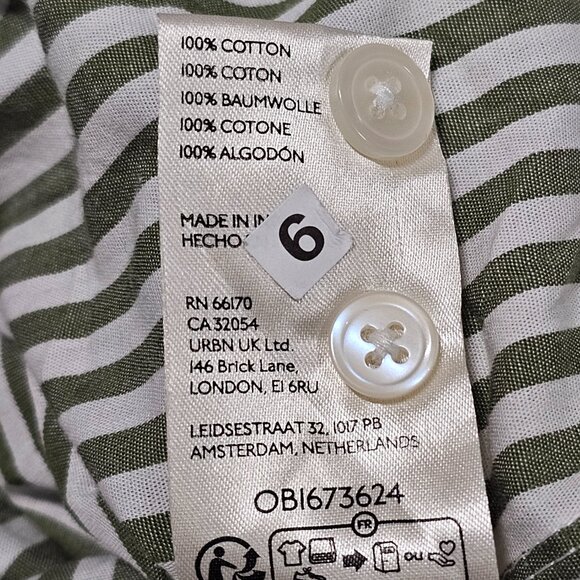 The Bennet Button Down Shirt by Maeve Women Size SP Green - Picture 14 of 14